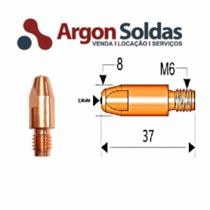 BICO CONTATO LEDAN 3R 1,0MM M6 L34MM