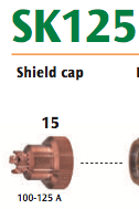 BOCAL DEFLETOR DE CORTE MANUAL SK 125 100/125A - 2 PCS