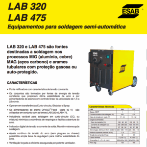 FONTE MIG ESAB LAB 320