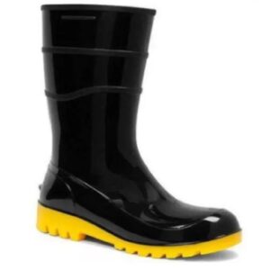 BOTA IMP. MOTOCICLISTA PVC PRETA SOLADO AMER. FUJIWARA N40