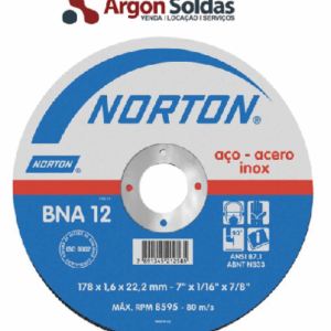 DISCO CORTE NORTON INOX BNA 12 4 1/2 X 1/16 X 7/8