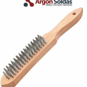 ESCOVA MANUAL CABO MADEIRA ACO INOX 4 FILEIRAS CARBO