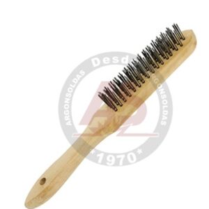 ESCOVA MANUAL CABO MADEIRA ACO CARBONO 4 FILEIRAS