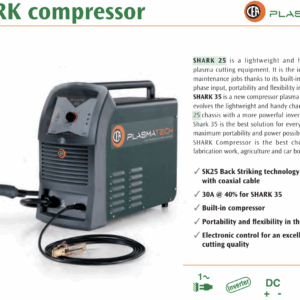 PLASMATECH SHARK 25 COMPRESSOR 230V 1PH COM TOCHA SK25