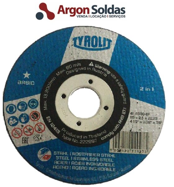 DISCO CORTE 41C 115X2,5X22,23 A30QBF TYROLIT BASIC