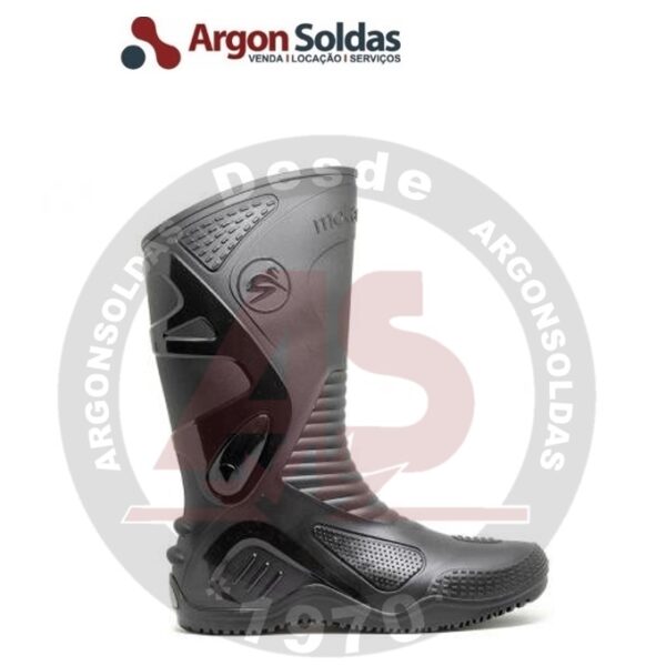 BOTA IMPERMEAVEL PVC CANO LONGO PRETA FUJIWARA 38CM N41