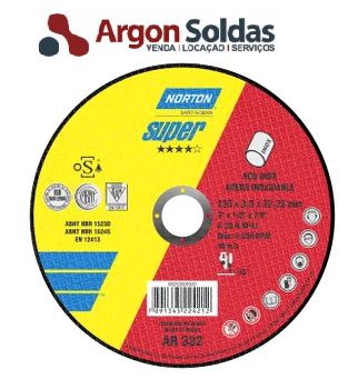 DISCO CORTE NORTON INOX AR 332 4 1/2 X 1/8 X 7/8