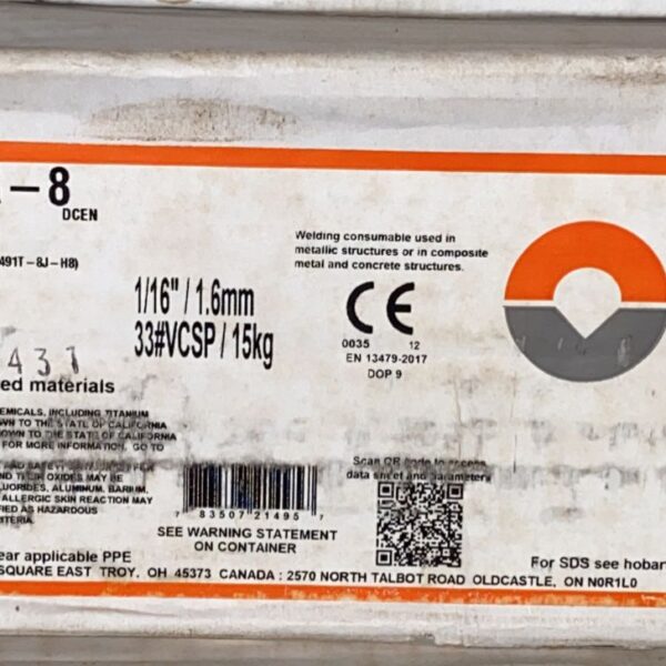 ARAME TUBULAR E71T8 INNERSHIELD LINCOLN 1,6MM 10KG