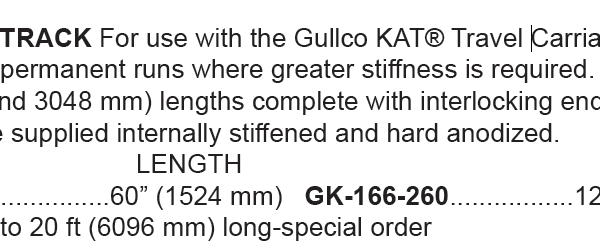 TRILHO VIGA 1524MM GULLCO