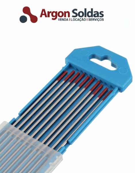 ELETRODO TUNGSTENIO TORIO 2,4MM X 7" VERMELHO AS