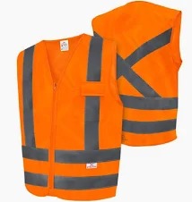 COLETE REFLETIVO 1 BOLSO LISO LARANJA TAM G